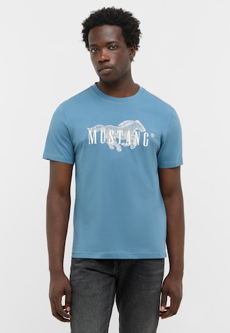 MUSTANG T-Shirt 'Austin' in Blau