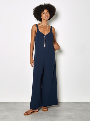 Apricot Jumpsuit in Blauw: voorkant
