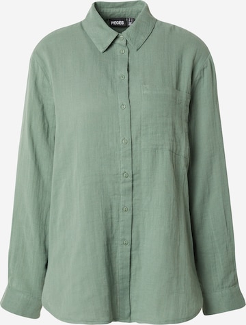 PIECES Blouse 'MASTINA' in Groen: voorkant