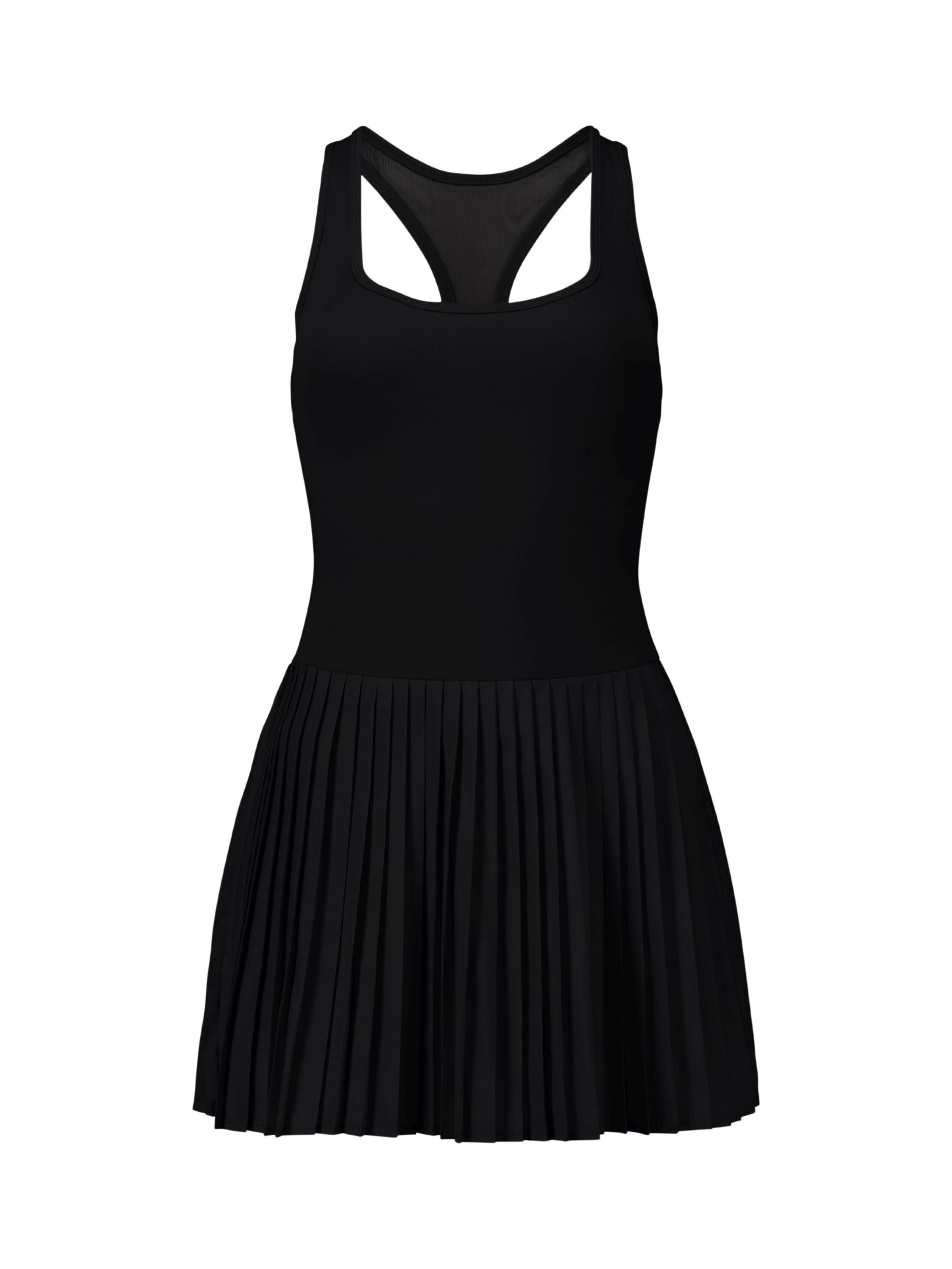 Fabletics Kleid 'HOT SHOT PLEATED CLASSIC MINI DRESS' in Schwarz: Vorderseite