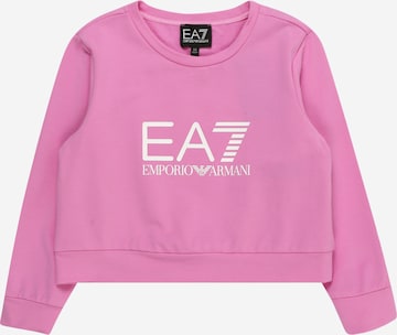 Sweat-shirt EA7 Emporio Armani en rose : devant