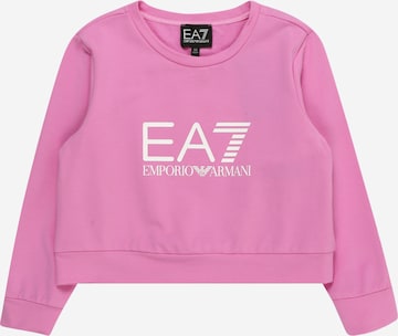 Felpa di EA7 Emporio Armani in rosa: frontale