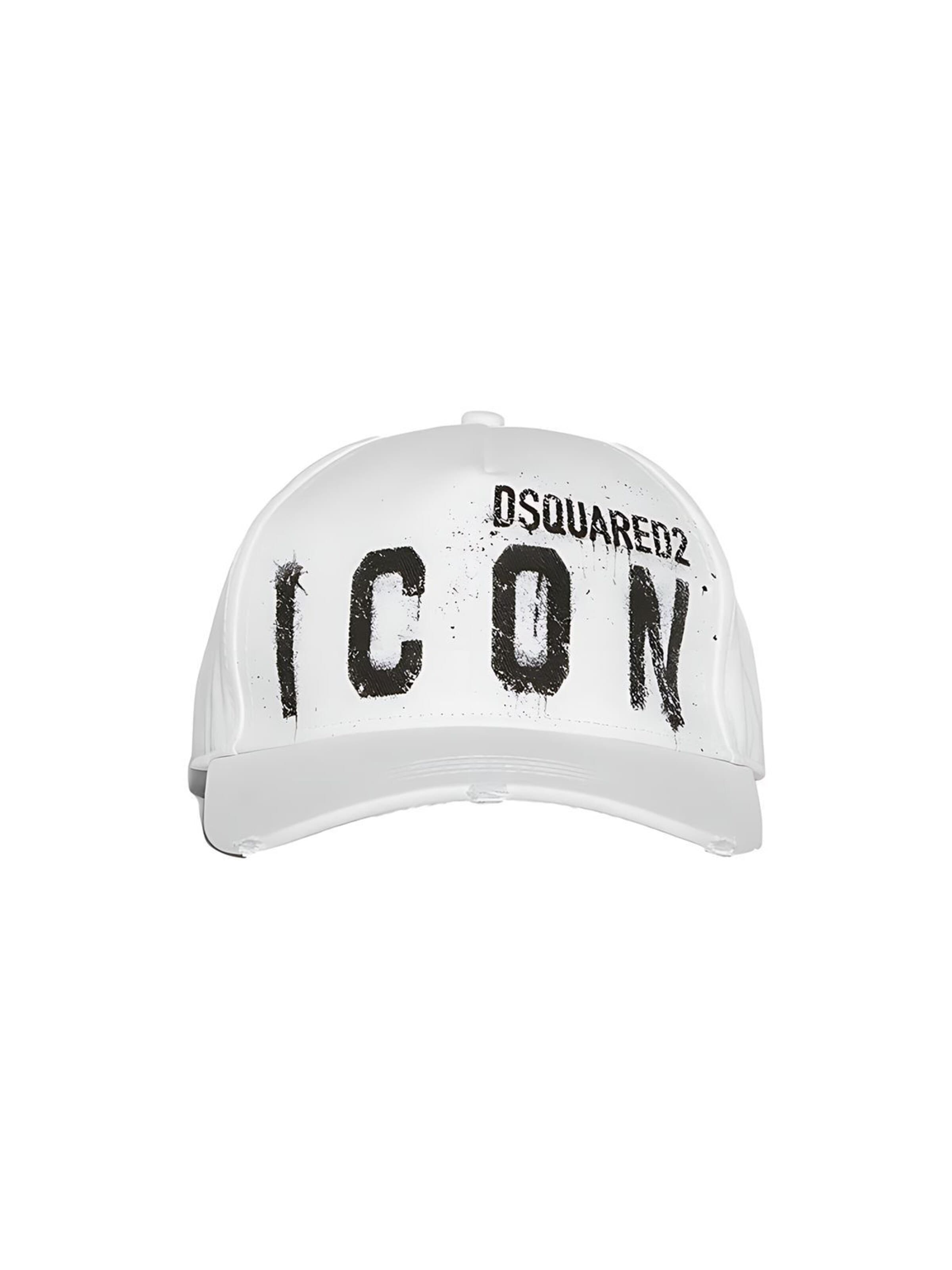 DSQUARED2 Pet 'ICON SPRAY' in Wit: voorkant