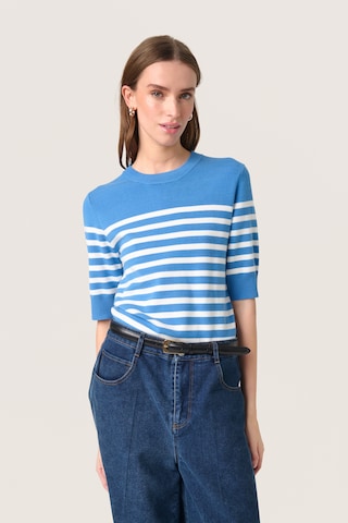 SOAKED IN LUXURY Sweater 'SLSpina' in Blue: front