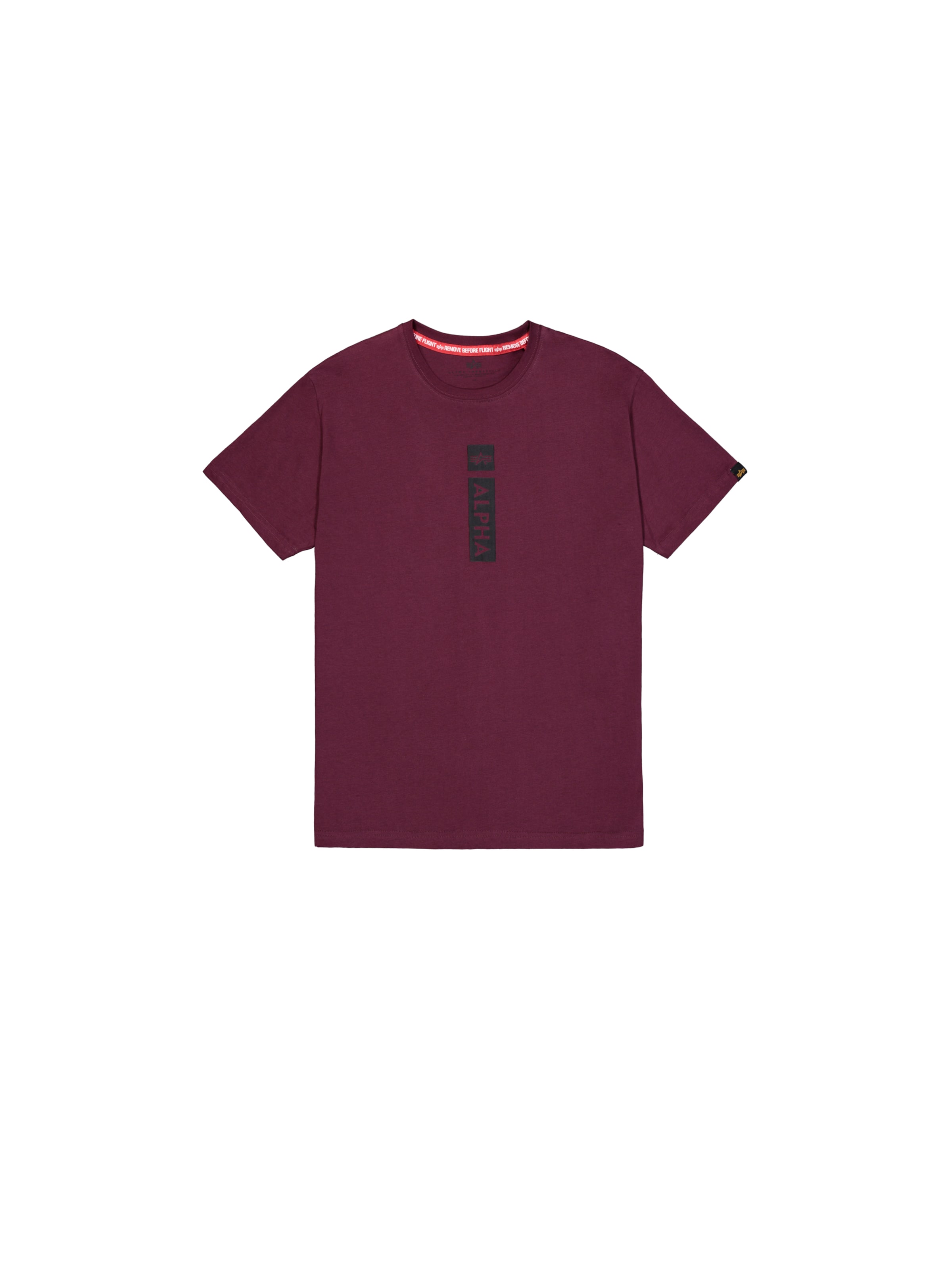 T-Shirt 'Alpha Puff' ALPHA INDUSTRIES en rouge : devant