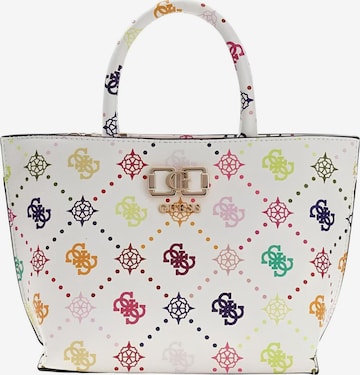 Witte GUESS Schoudertas NOELLE TOP ZIP SHOULDER BAG Witte GUESS Schoudertas NOELLE TOP ZIP SHOULDER BAG