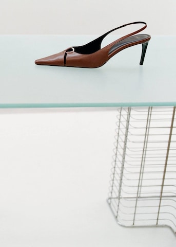 MANGO Slingpumps 'Ringo' in Braun