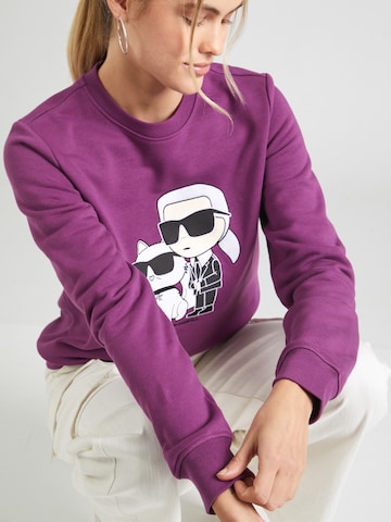Karl Lagerfeld Sweatshirt 'Ikonik 2.0' i lilla