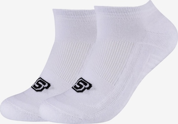 SKECHERS Socken 'Skechers 2PPK Basic Cushioned Sneaker Socks' in Weiß: Vorderseite