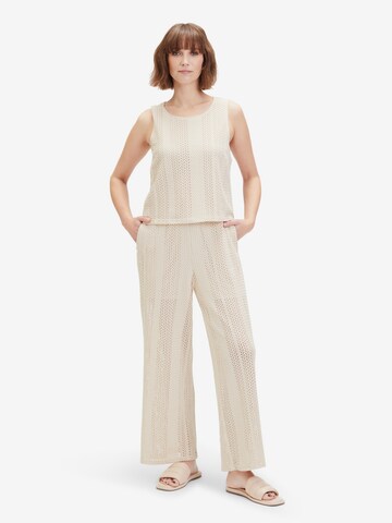 Vera Mont Jumpsuit mit Struktur in Beige: predná strana