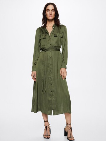 MANGO Shirt Dress 'DOMINIC' in Green