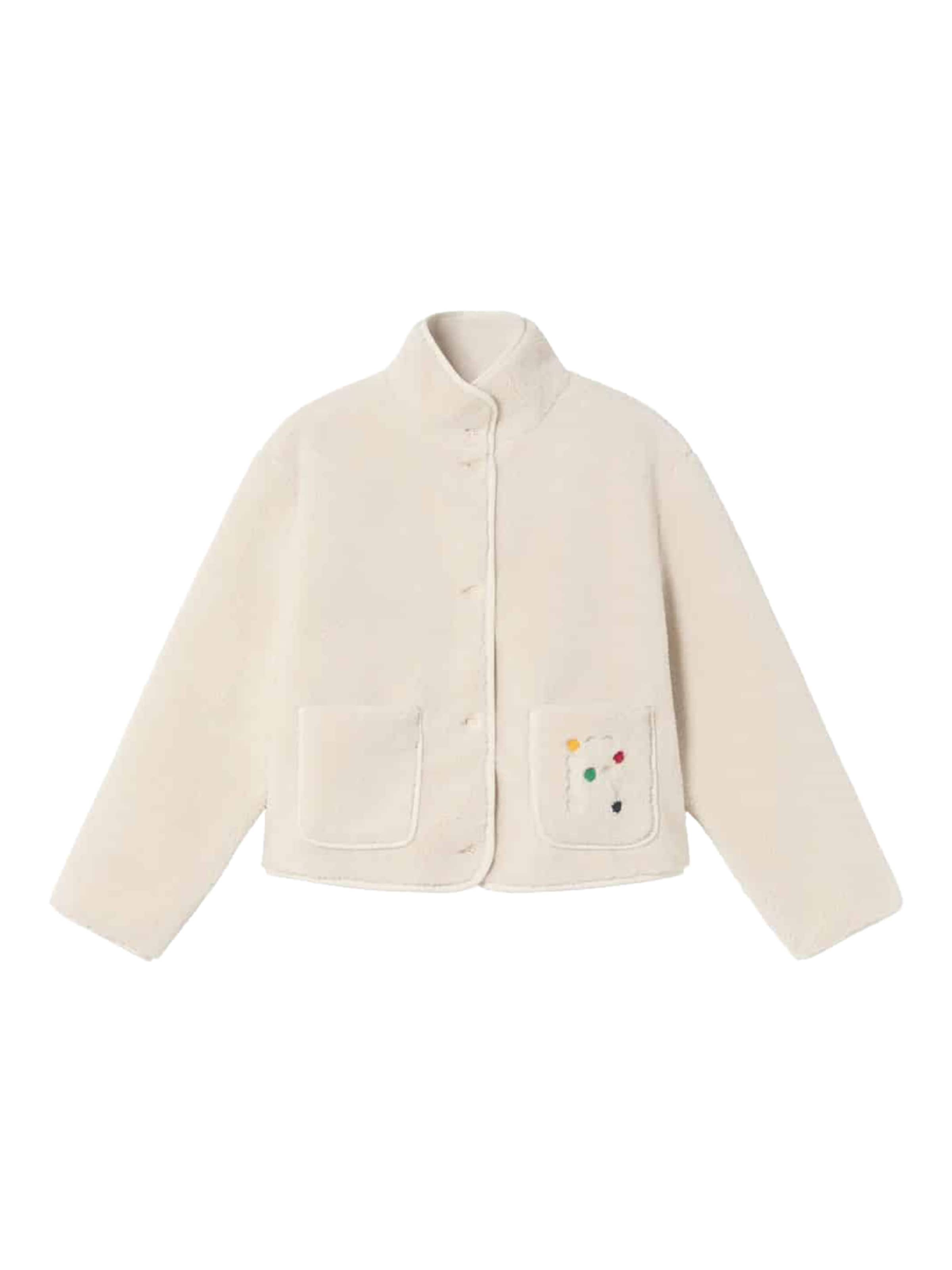 Thinking MU Fleecová mikina 'Kourtney' – bílá: přední strana