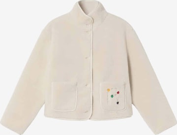 Thinking MU Flisová bunda 'Kourtney' - Biela: predná strana