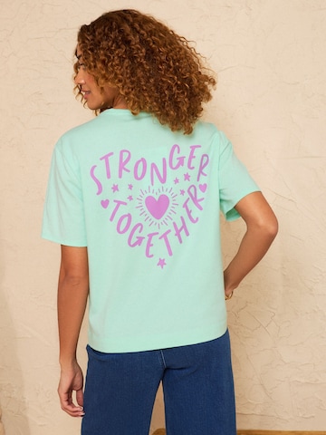 love & roses - Camiseta en azul