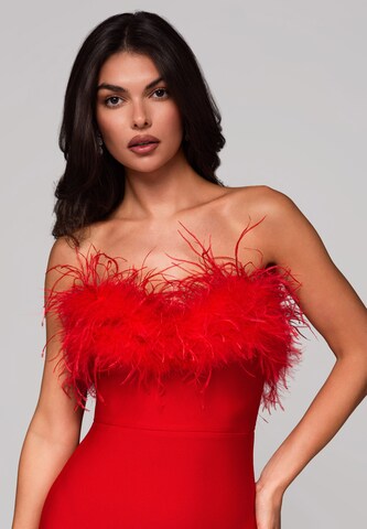 Ombre Evening Dress in Red