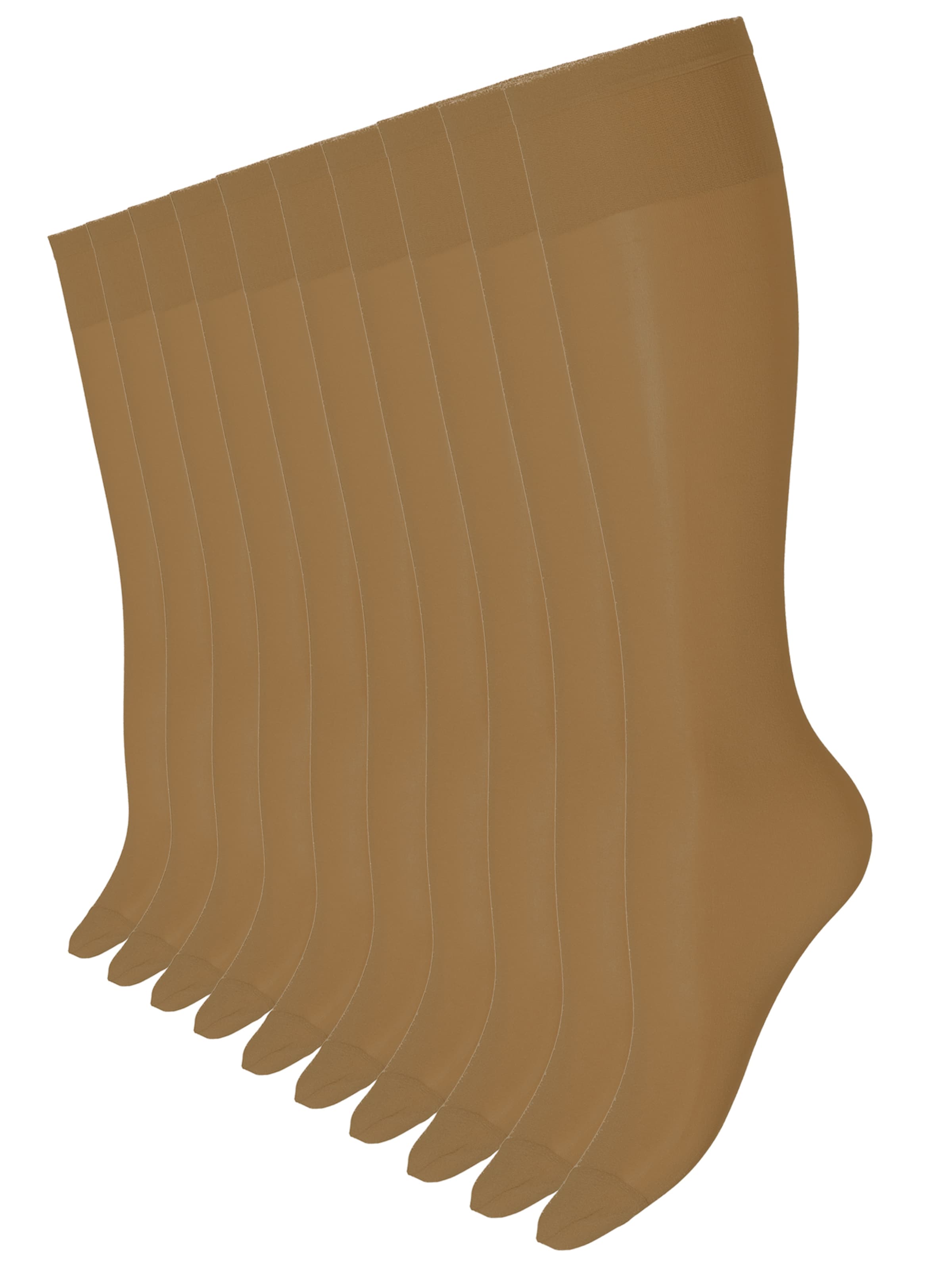 Chaussettes montantes Yenita en transparent : devant