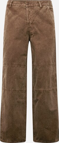 Loosefit Pantalon 'Micha' WEEKDAY en marron : devant