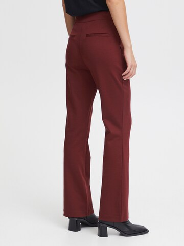 ICHI Flared Trousers in Red