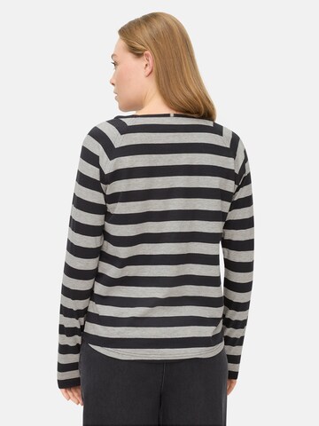 CAMEL ACTIVE Gestreiftes Langarmshirt mit Raglanärmeln in Grau