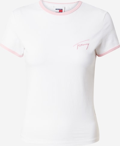 Tommy Jeans T-shirt en rose clair / blanc, Vue avec produit