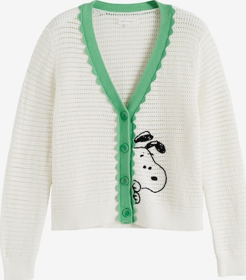 Chinti & Parker - Cárdigan 'Snoopy Peekabo' en beige: frente