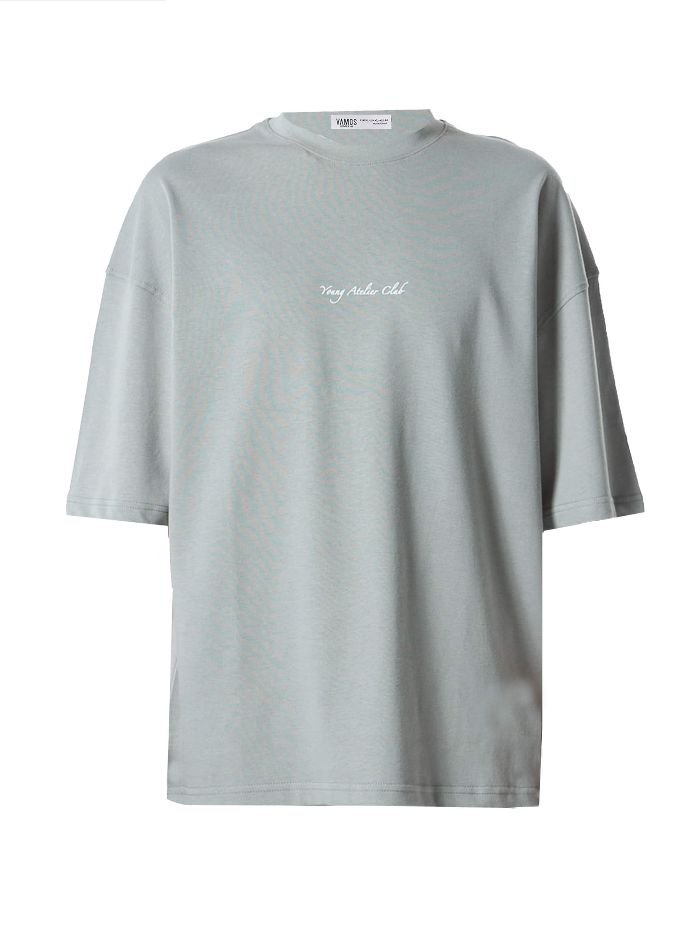 VAMOS CLO Тениска в сиво: отпред