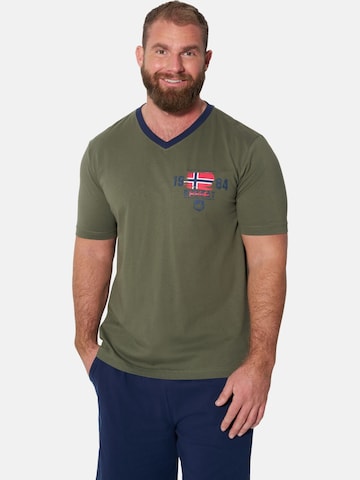 Jan Vanderstorm Pyjama 'Edin' in Grün: Vorderseite