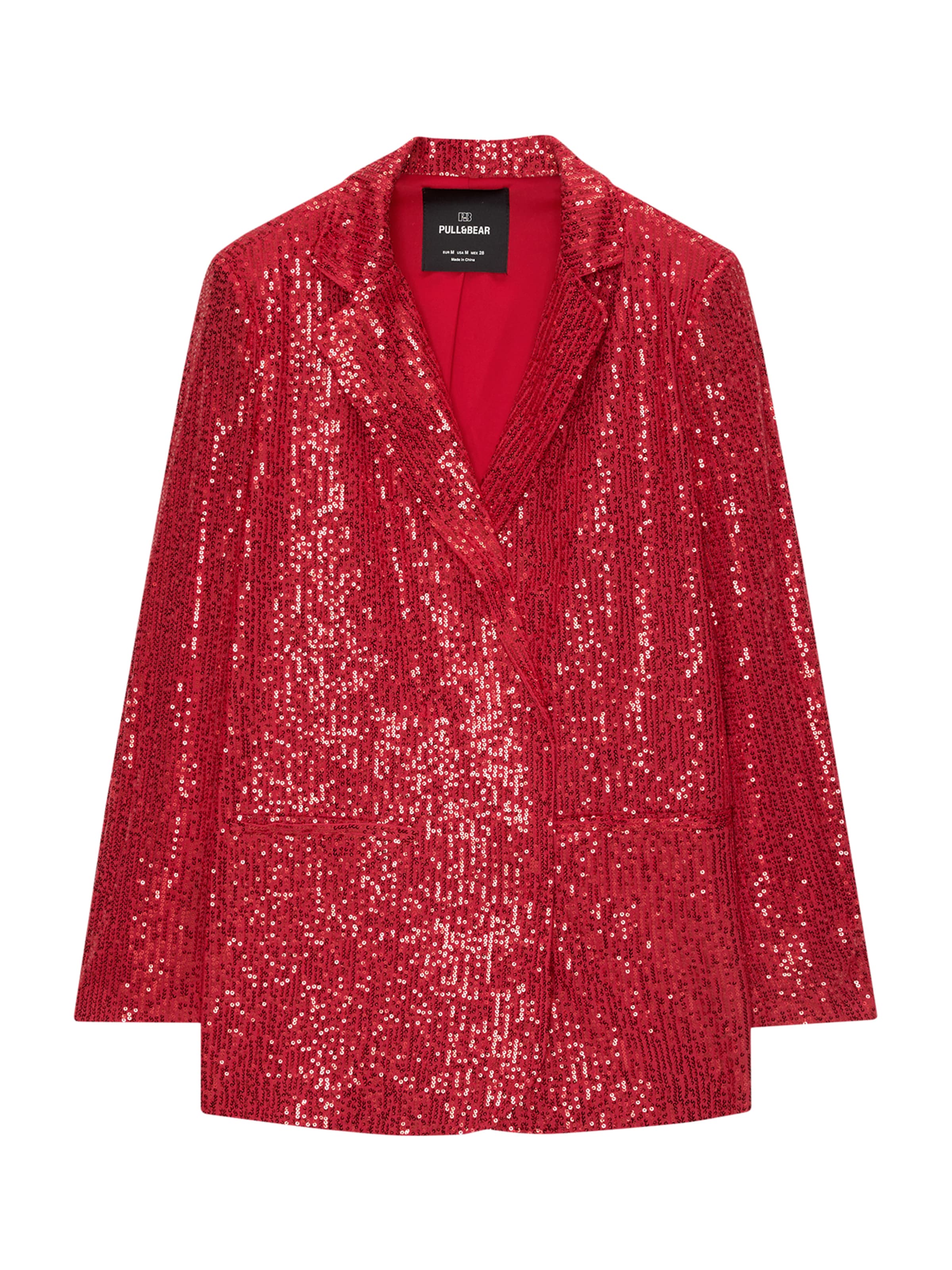 Pull&Bear Blazer in Red: front