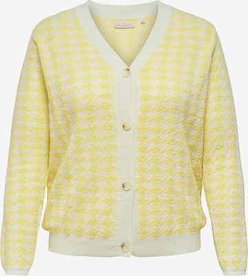 Cardigan 'Veg' ONLY Carmakoma en jaune : devant