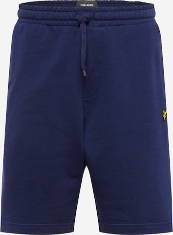 Lyle & Scott Broek in Blauw: voorkant