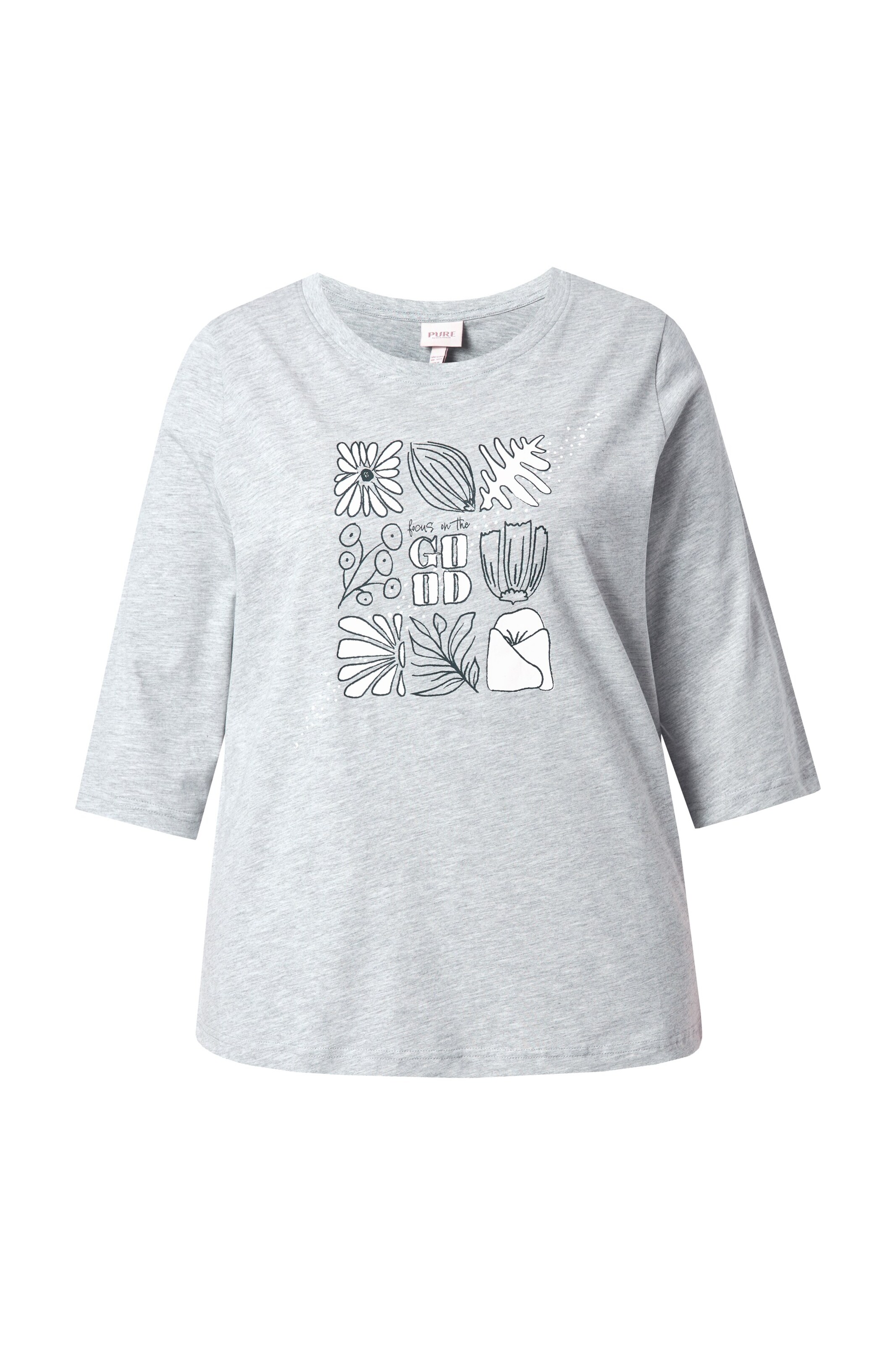 Ulla Popken Shirt in Grijs: voorkant