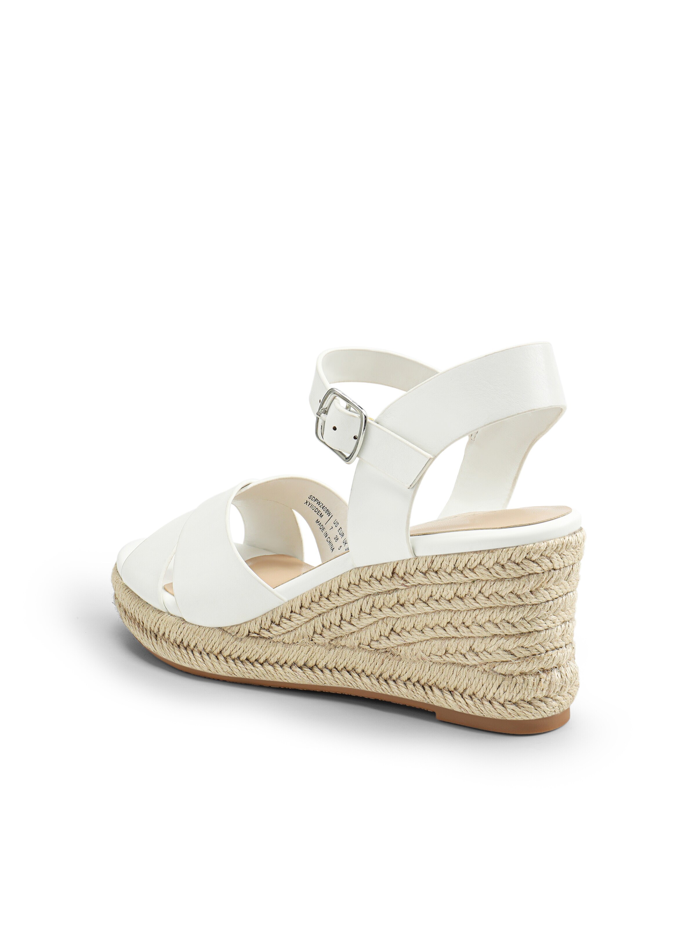 Dream Pairs Sandaal 'Elegante Espadrille-Keilsandalen' in Wit