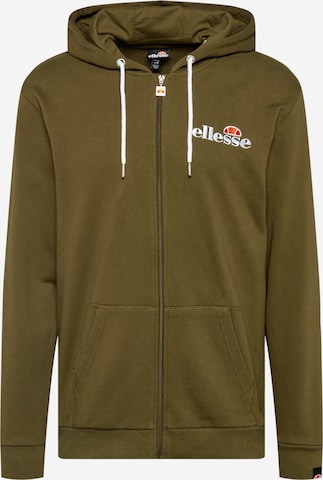 ELLESSE Zip-Up Hoodie 'Berieo' in Green: front