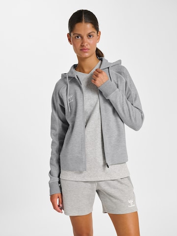 Hummel Sportief sweatvest in Grijs: voorkant