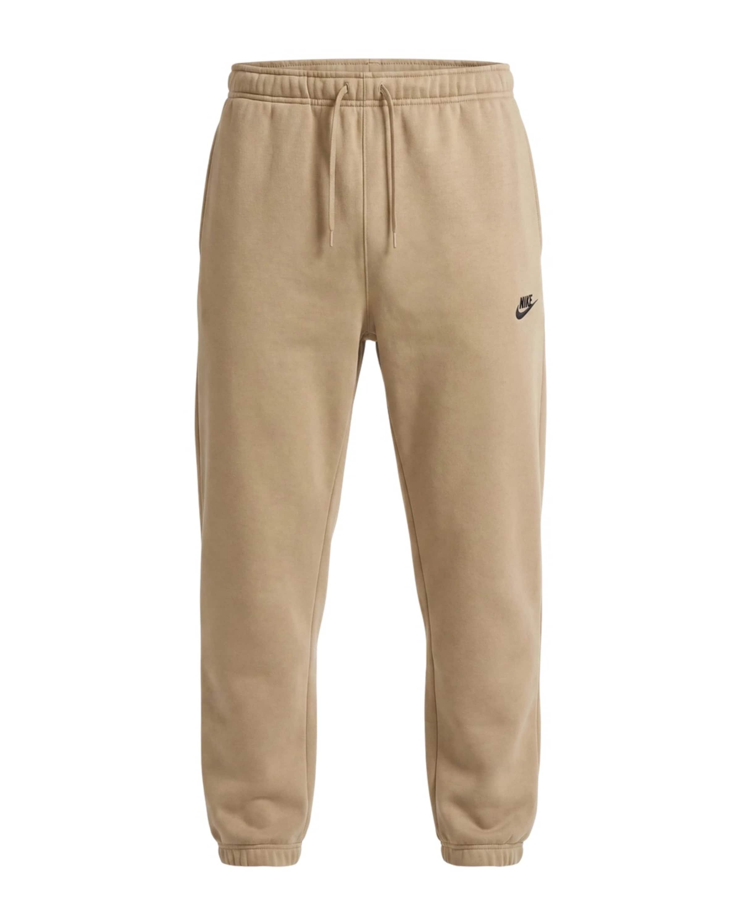Effilé Pantalon 'CLUB' Nike Sportswear en beige : devant