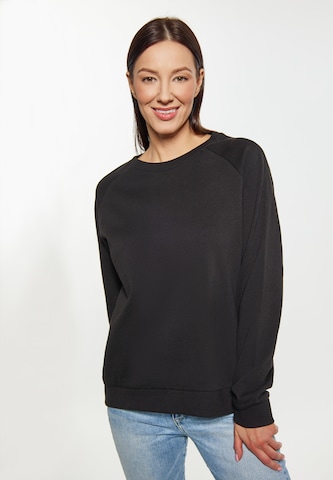 usha BLUE LABEL Sweatshirt in Zwart: voorkant