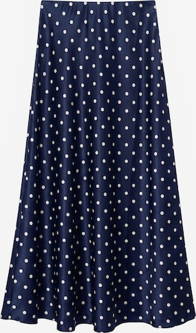 TorWeit Rok 'Women's Polka Dot Elastic Waist Maxi Skirt' in Blauw: voorkant