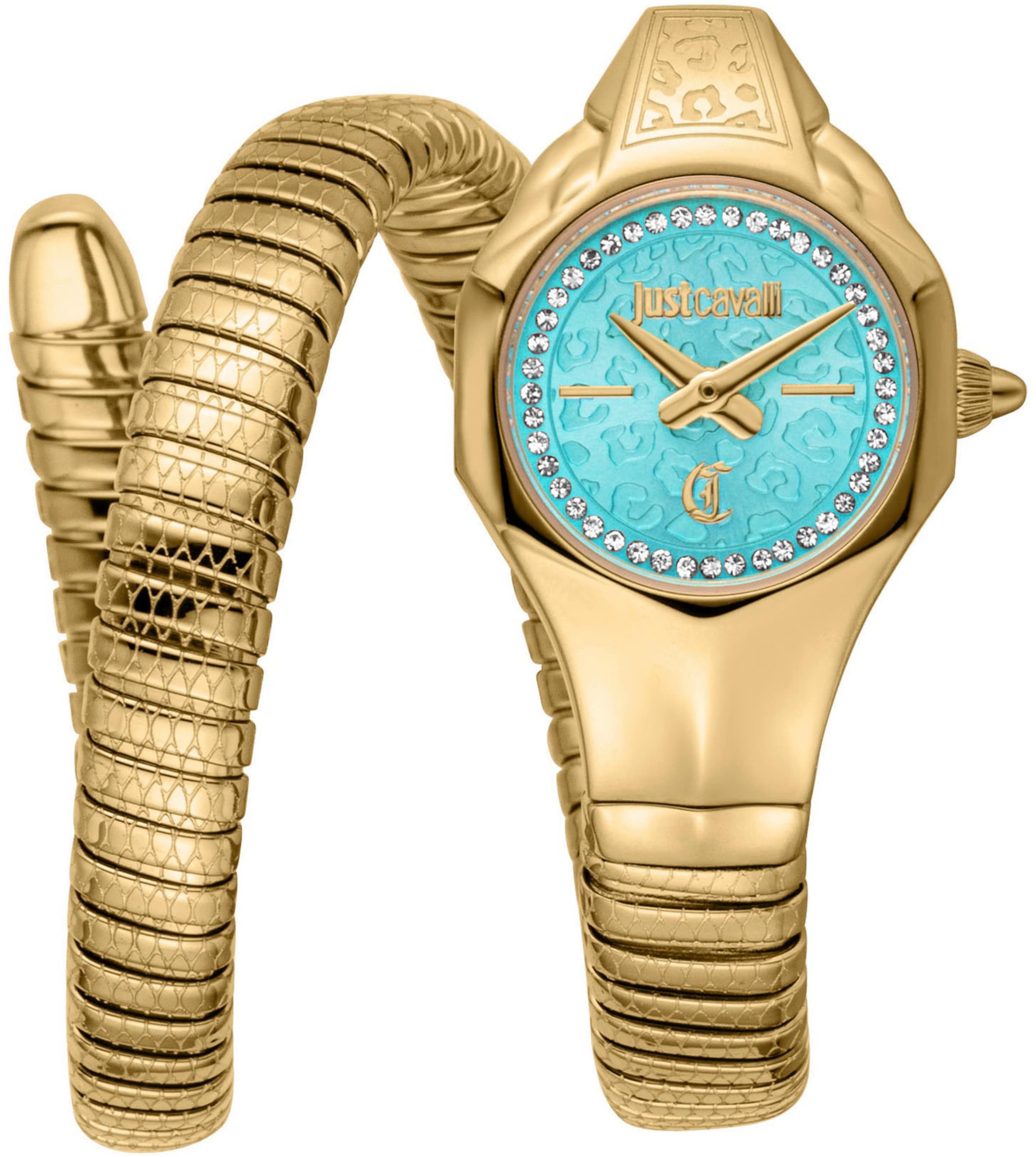 Just Cavalli Time Analoguhr in Gold: Vorderseite