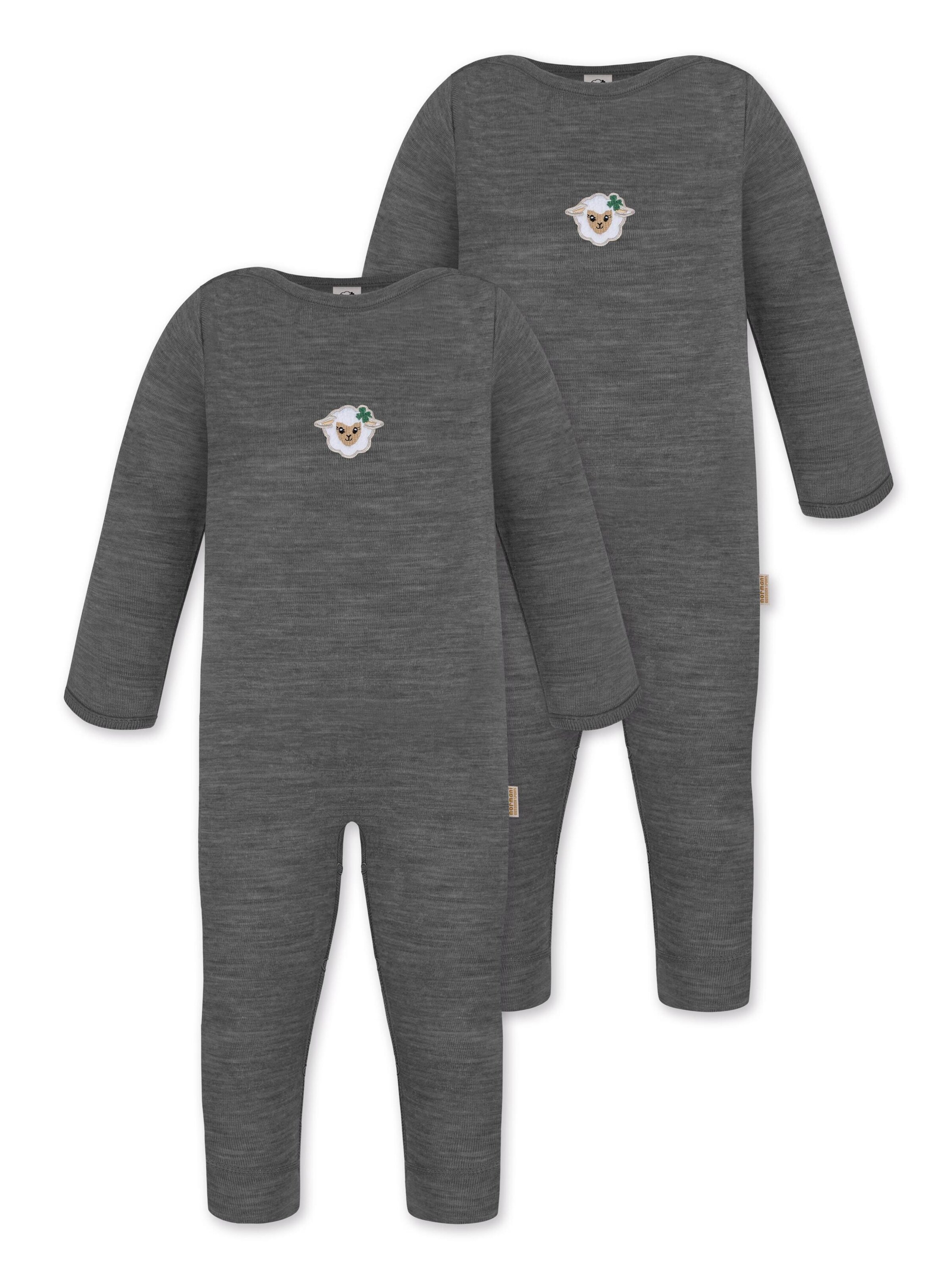 normani Strampler 'Tangoio' in Grau: Vorderseite