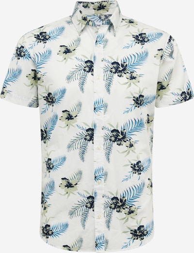 JACK & JONES Chemise 'CHILL' en bleu / marine / vert pastel / blanc, Vue avec produit