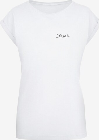 Merchcode Shirt 'It Beats Loud' in White: front