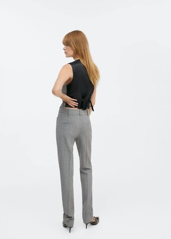 MANGO Tapered Broek 'Lyon' in Grijs