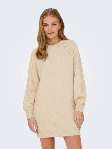 Robes en maille 'ONLEMMA' ONLY en beige : devant