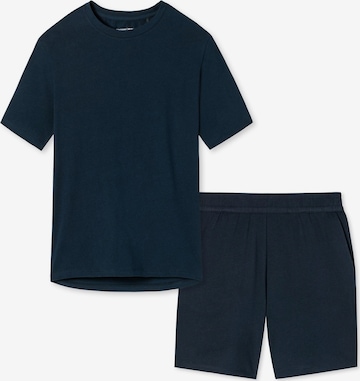 SCHIESSER Pajama 'Organic Cotton' in Blue: front
