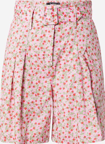 KAN Loosefit Kalhoty se sklady v pase 'ASTILBE' – pink: přední strana