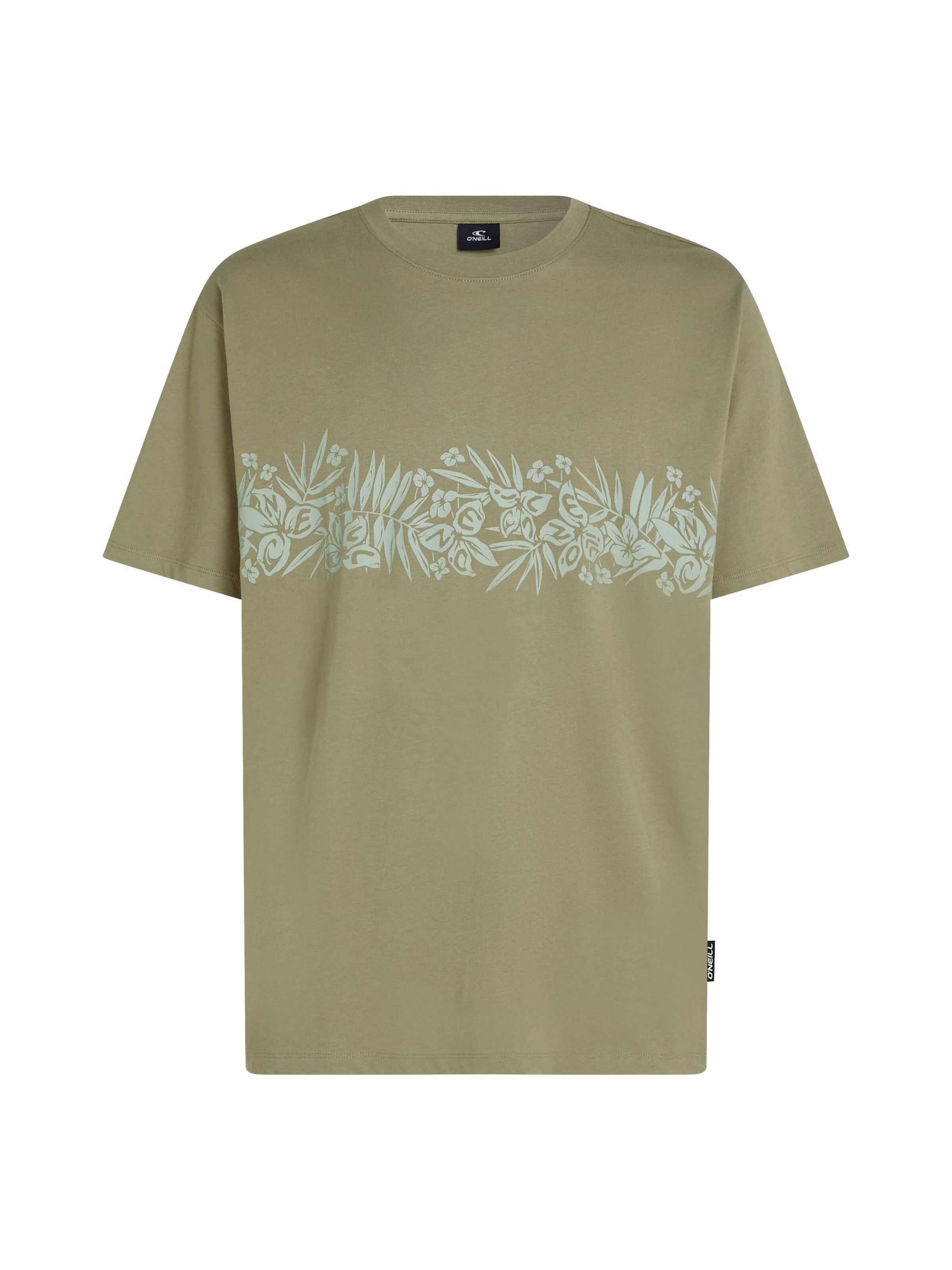 O'NEILL Μπλουζάκι 'Uni Flower' σε πράσινο: μπροστά