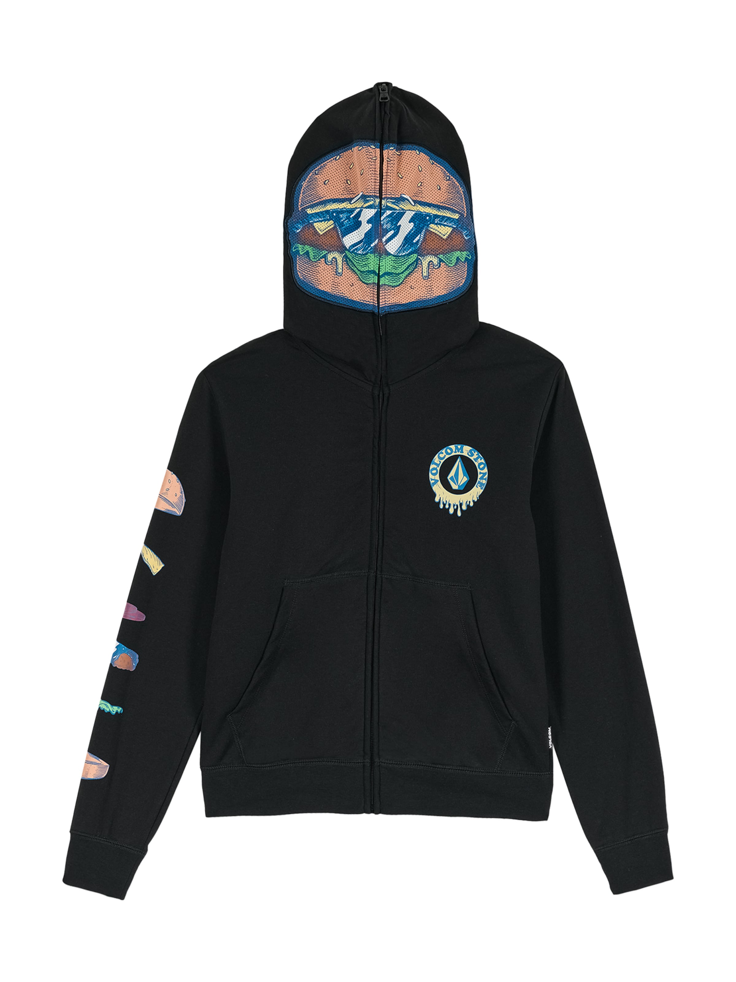 Volcom Sweat jacket 'BURGSTONE FULL' in Black: front