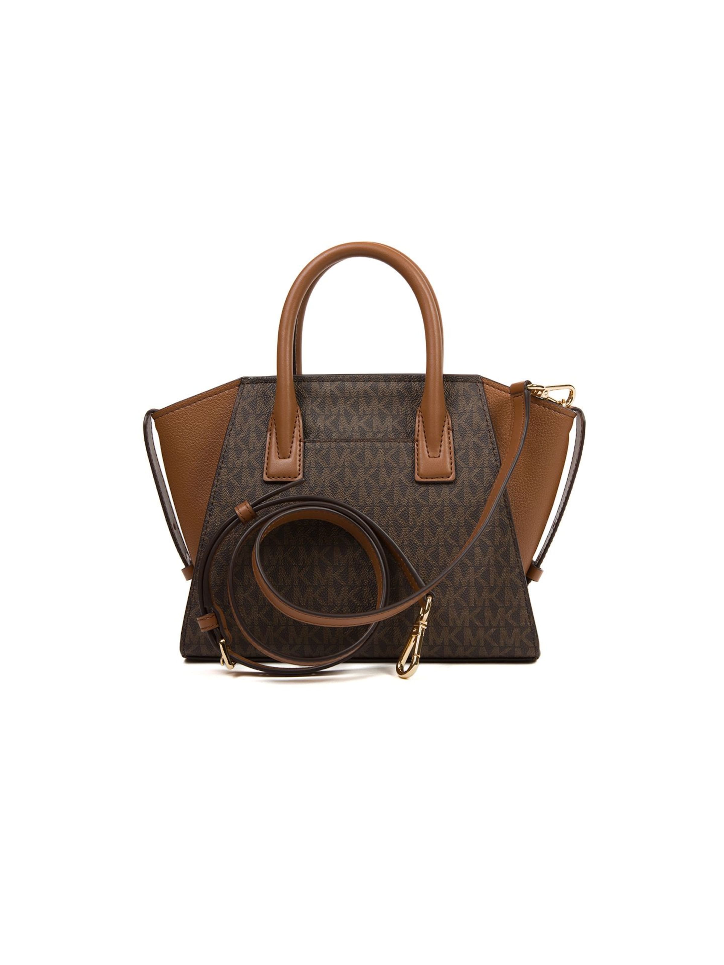 Borsa a mano 'Avril Small Top-Zip  Satchel' di Michael Kors in marrone