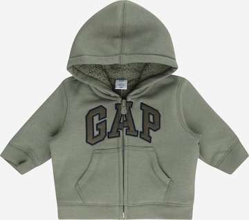 GAP Zip-Up Hoodie in Green: front