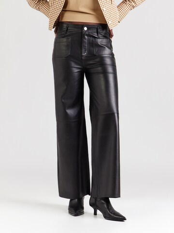 OAKWOOD Bootcut Hose in Schwarz: Vorderseite